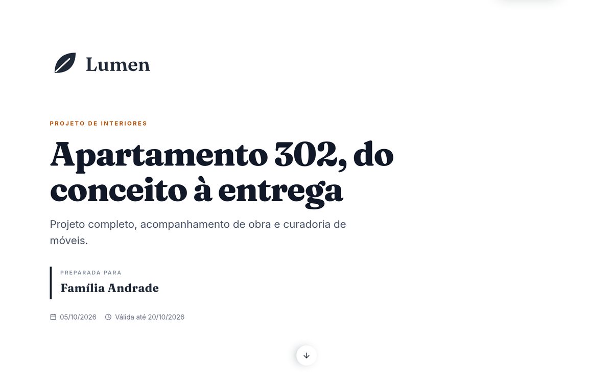 Proposta de exemplo: Escritório de arquitetura
