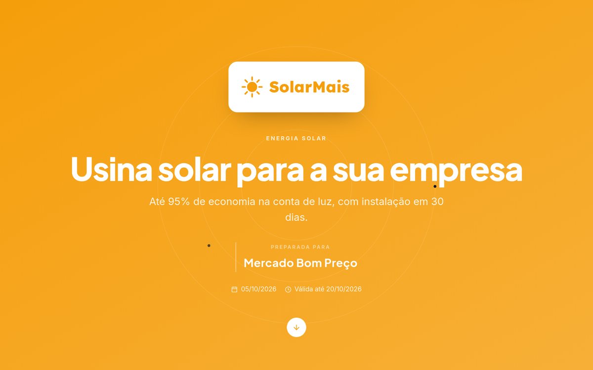 Proposta de exemplo: Energia solar